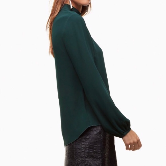 ARITZIA BABATON Granados Blouse - Forest Green - Picture 3 of 9